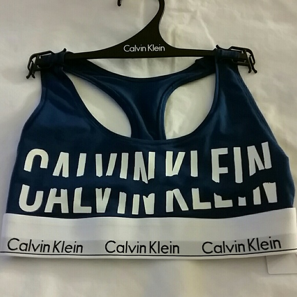 The Modern Cotton Logo Bralette by Calvin Klein. - Picture 2 of 5